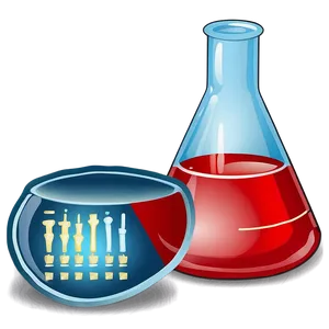 Beaker With Red Chemical PNG Qve PNG