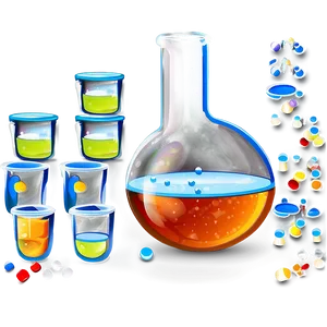 Beaker With Solution PNG Meo