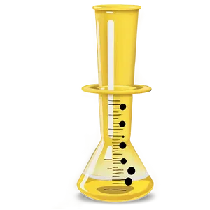 Beaker With Yellow Substance PNG 05232024 PNG