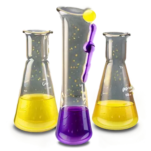 Beaker With Yellow Substance PNG Fvp11 PNG