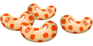 Bean Shaped Candies Illustration