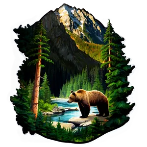 Bear And Mountains Png 99 PNG image