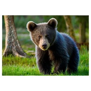 Bear Cub Art PNG 05032024