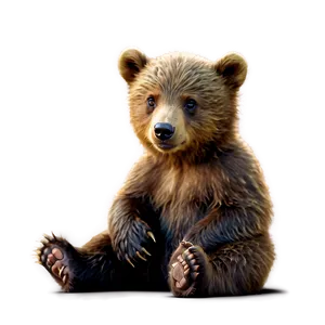 Bear Cub Art Png 05032024 PNG image