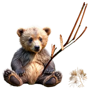 Bear Cub Art PNG 94