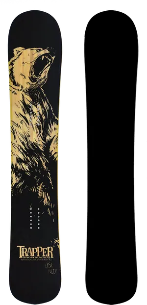 Bear Design Snowboardby Trapper PNG image