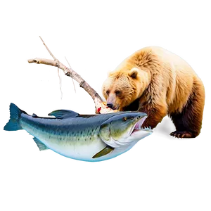 Bear Eating Fish Png 77 PNG image
