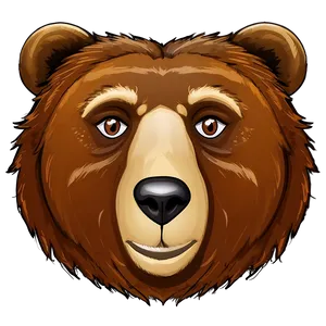 Bear Face Caricature PNG 90