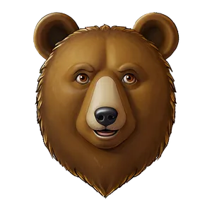 Bear Face Emoji PNG 46