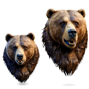 Bear Face Expression PNG Yub