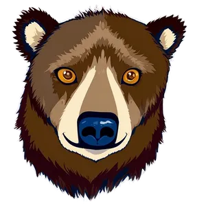 Bear Face Flat Design PNG 06292024 PNG