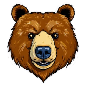 Bear Face Illustration Png 06292024 PNG image