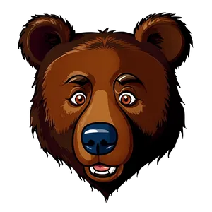 Bear Face In Cartoon Style PNG Kfd8 PNG