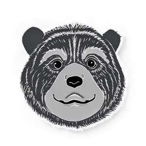 Bear Face Sketch Png 06292024 PNG image