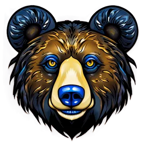 Bear Face Tattoo Design PNG 06292024 PNG