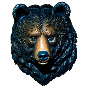 Bear Head Carving PNG Nvq8