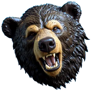 Bear Head Emblem PNG 44