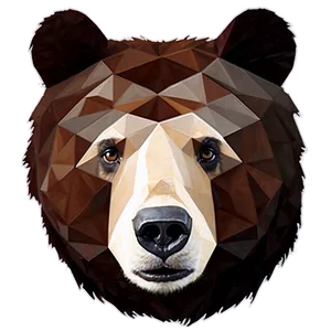 Bear Head Geometric PNG 06292024