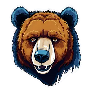 Bear Head Illustration PNG Frt85 PNG