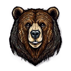 Bear Head Illustration PNG Mtr98 PNG