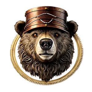 Bear Head Steampunk PNG 06292024