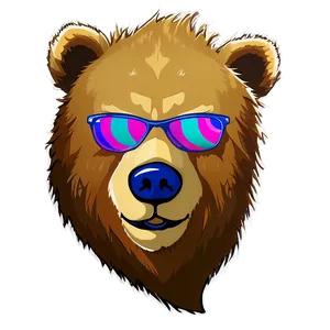Bear Head With Sunglasses PNG Fdl87 PNG