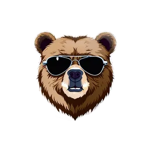 Bear Head With Sunglasses PNG Vvi57 PNG