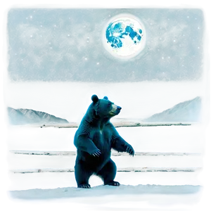 Bear In Moonlight PNG Tay30 PNG