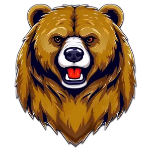 Bear Mascot Logo PNG Wmk32