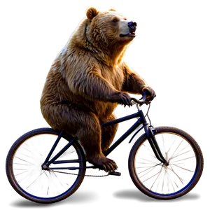 Bear On Bicycle PNG 05032024 PNG