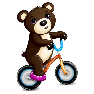 Bear On Bicycle PNG Pxh