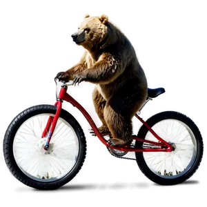 Bear On Bike PNG 06112024 PNG