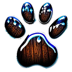 Bear Paw With Snowflakes Png Jro14 PNG image