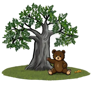 Bear Under Tree Png Wnj PNG image