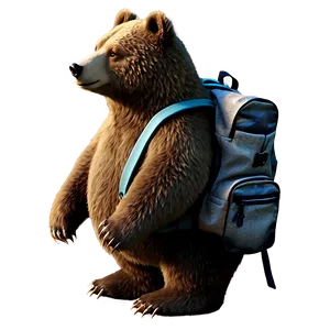 Bear With Backpack PNG 05032024 PNG
