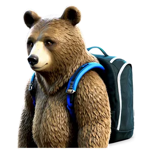 Bear With Backpack Png Vfx PNG image