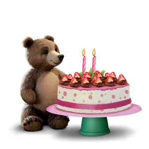 Bear With Cake Png 28 PNG image