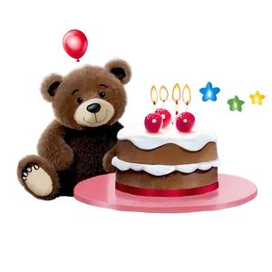 Bear With Cake Png Oyk PNG image
