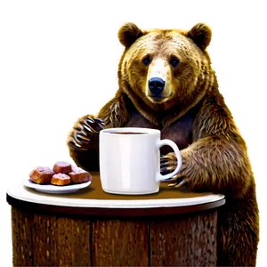 Bear With Coffee Png 13 PNG image