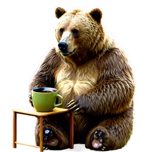 Bear With Coffee Png Yec PNG image