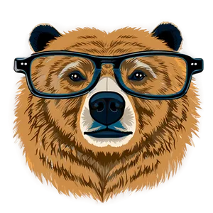 Bear With Glasses PNG 84