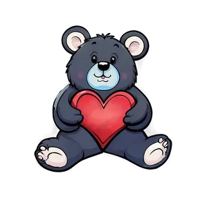 Bear With Heart PNG 05032024
