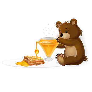 Bear With Honey PNG Pkd56