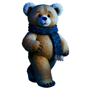 Bear With Scarf PNG 05032024