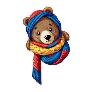 Bear With Scarf PNG Wij88
