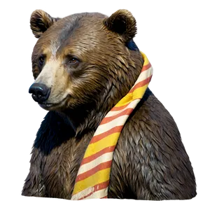 Bear With Scarf PNG Wna