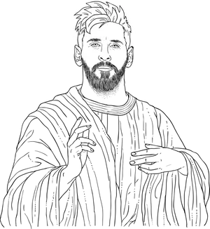 Bearded Man Illustration PNG image