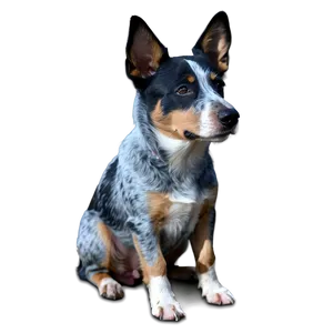 Beautiful Blue Heeler PNG Psy