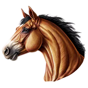 Beautiful Horse Head Illustration Png Ctw PNG image