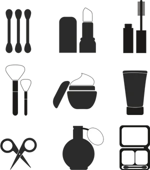 Beauty Parlour Toolsand Products PNG image